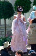 JESSICA MADSEN, SHELLY CONN, MELISSA ADVANI and PRIYA KANSARA on the Set of Bridgerton, Season 2 in London 05/25/2021
