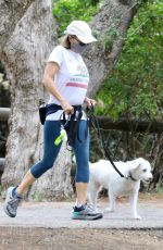 JODIE FOSTER Out with Her Dog Ziggy in Los Angeles 05/11/2021
