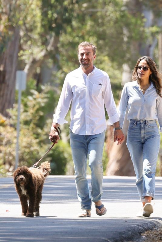 JORDANA BREWSTER and Mason Morfit Out with Their Dog in Santa Barbara 05/28/2021