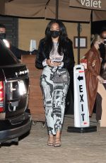 JORDYN WOODS Out for Dinner at Nobu in Malibu 04/29/2021