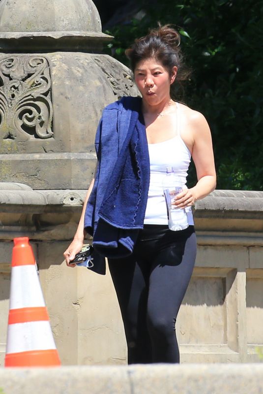 JULIE CHEN Out at Central Park in New York 05/17/2021