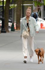 KATE BOCK Out with Her Dog in New York 05/16/2021