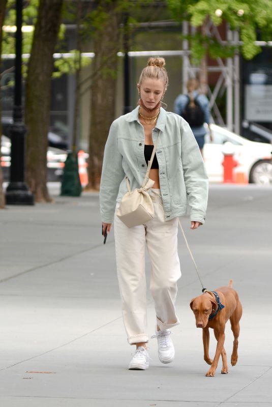 KATE BOCK Out with Her Dog in New York 05/16/2021