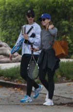 KATHERINE and CHRISTINA SCHWARZENEGGER Leave Tennis Match in Pacific Palisades 05/17/2021