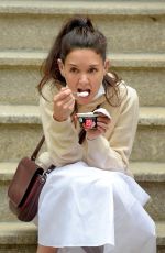 KATIE HOLMES Out and About in New York 04/26/2021