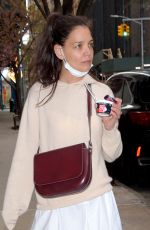 KATIE HOLMES Out and About in New York 04/26/2021