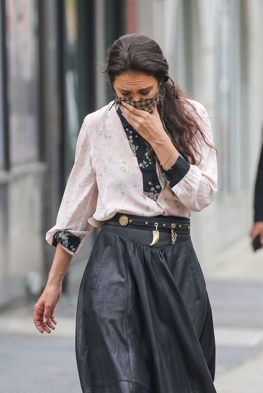 KATIE HOLMES Out and About in New York 05/03/2021