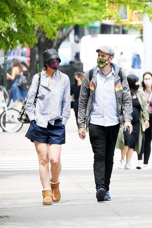 KATIE HOLMES Out with a Friend in New York 05/04/2021