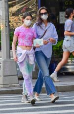 KATIE HOLMES Out with Her Daughter Suri in New York 05/18/2021
