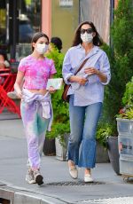 KATIE HOLMES Out with Her Daughter Suri in New York 05/18/2021