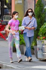 KATIE HOLMES Out with Her Daughter Suri in New York 05/18/2021