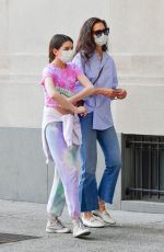 KATIE HOLMES Out with Her Daughter Suri in New York 05/18/2021