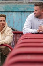 KATIE PRICE and Carl Woods thrills at Thorpe Park Adventure Park in Surrey 04/30/2021