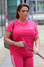 KATIE PRICE Out with Her Dog in Leeds 05/26/2021