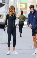 KELLY BENSIMON Stretching after a Workout in New York 05/07/2021