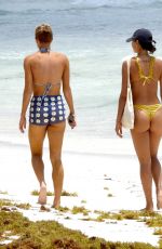KELSEY MERRITT in a Yellow Bikini at a Beach in Mexico 05/05/2021