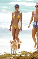 KELSEY MERRITT in a Yellow Bikini at a Beach in Mexico 05/05/2021