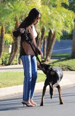 KENDALL JENNER Out with Her Doberman Pinscher in Beverly Hills 05/07/2021