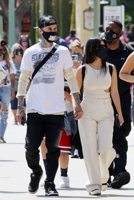 KOURTNEY KARDASHIAN and Travis Barker at Disneyland in Anaheim 05/19/2021