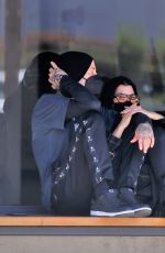 KOURTNEY KARDASHIAN and Travis Barker at Taverna Tony in Malibu 05/11/2021
