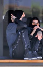 KOURTNEY KARDASHIAN and Travis Barker at Taverna Tony in Malibu 05/11/2021