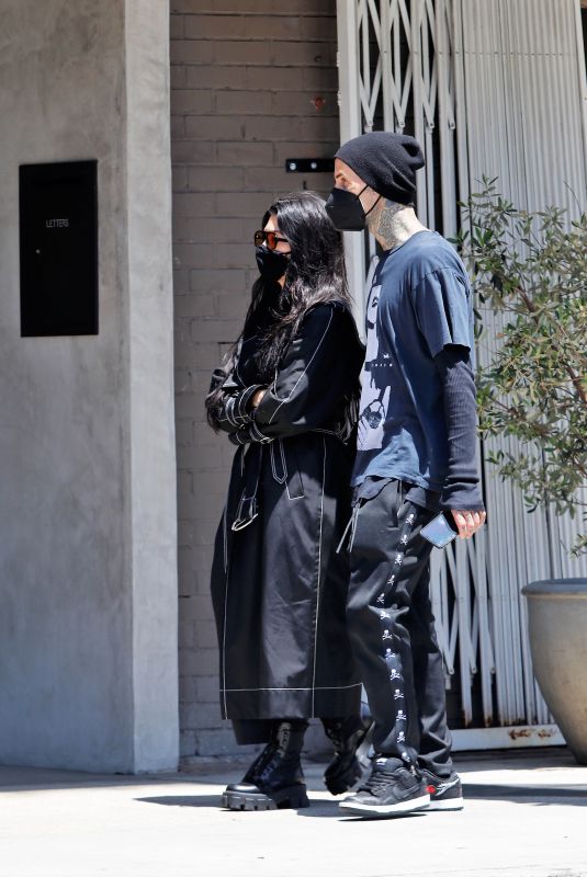 KOURTNEY KARDASHIAN and Travis Barker at Taverna Tony in Malibu 05/11/2021