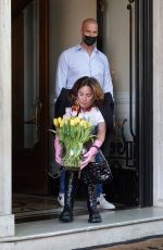 LADY GAGA Leaves Boscolo Hotel in Rome 05/09/2021