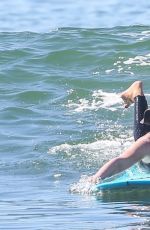 LEIGHTON MEESTER Out Surfing in Malibu 04/30/2021