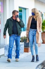 LEILA GEORGE and Sean Penn Out for Dinner in Malibu 05/04/2021