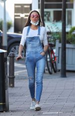 LILLY BECKER in Denim Overalls Out in London 05/27/2021