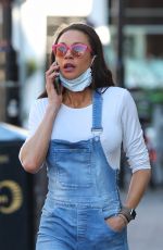 LILLY BECKER in Denim Overalls Out in London 05/27/2021