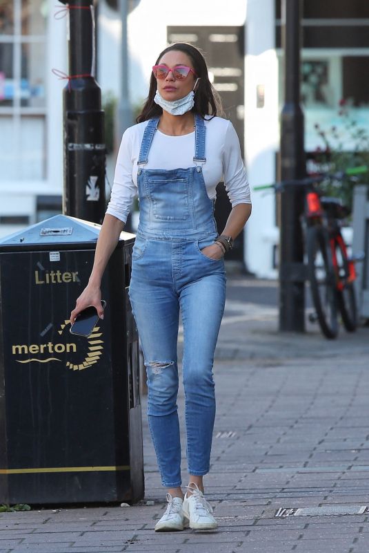 LILLY BECKER in Denim Overalls Out in London 05/27/2021