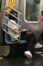 LILY ALLEN and David Harbour Riding Subway in New York 05/05/2021