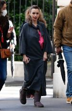 LILY COLLINS Arrives on the set of Emily in Paris in Paris 05/21/2021