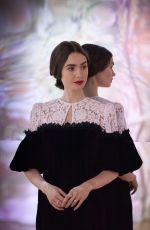 LILY COLLINS at The Immersive Van Gogh Exhibit 04/20/2021