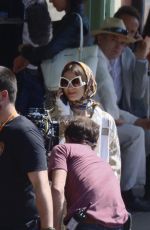 LILY COLLINS in Bikini on the Set of Emily in Paris in Paris 05/03/2021