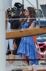 LILY COLLINS on the Set of Emily in Paris 05/09/2021
