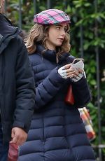 LILY COLLINS on the Set of Emily in Paris 05/20/2021