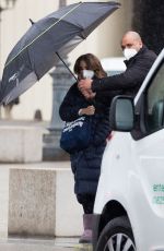 LILY COLLINS on the Set of Emily in Paris in Paris 05/17/2021