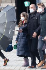 LILY COLLINS on the Set of Emily in Paris in Paris 05/17/2021