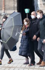 LILY COLLINS on the Set of Emily in Paris in Paris 05/17/2021