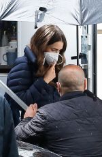 LILY COLLINS on the Set of Emily in Paris in Paris 05/17/2021
