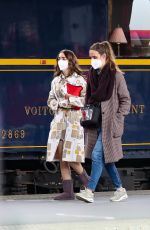 LILY COLLINS on the Set of Emily in Paris in Paris 05/18/2021