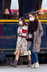 LILY COLLINS on the Set of Emily in Paris in Paris 05/18/2021