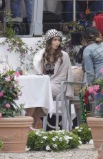 LILY COLLINS on the Set of Emily in Paris in Saint-Jean-Cap-Ferrat 05/04/2021