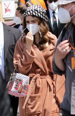 LILY COLLINS on the Set of Emily in Paris in Saint-tropez 05/09/2021