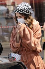 LILY COLLINS on the Set of Emily in Paris in Saint-tropez 05/09/2021