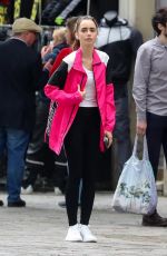 LILY COLLINS Out and About in Paris 05/19/2021