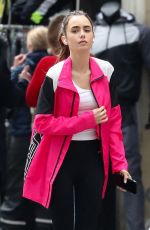 LILY COLLINS Out and About in Paris 05/19/2021
