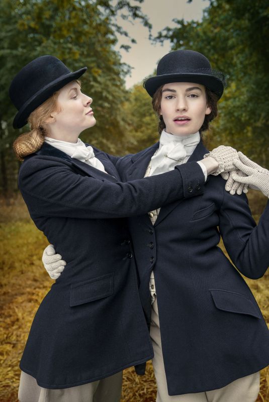 LILY JAMES and EMILY BEECHAM - The Pursuit of Love Promos, 2021